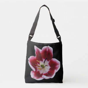 Diepe rode tulp crossbody tas