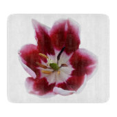 Diepe rode tulp snijplank (Voorkant)