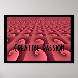 Diepe Roos Patroonontwerp - Creatieve Passie Poster