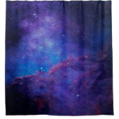 Diepe ruimte Abstracte achtergrond in Paarse en bl Douchegordijn (Voorkant)