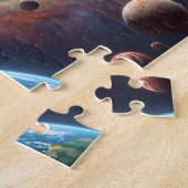 Diepe ruimte planeten nevel Jupiter Aarde Legpuzzel (Zijkant)