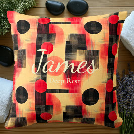 Diepe rust – Gepersonaliseerde geometrische kleure Kussen