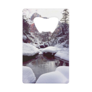 Diepe sneeuw bij Middle Emerald Pools Kredietkaart Flessenopener