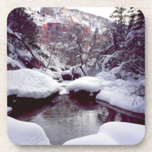 Diepe sneeuw bij Middle Emerald Pools Onderzetter