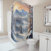 Diepe winter in de bergen douchegordijn (In situ)