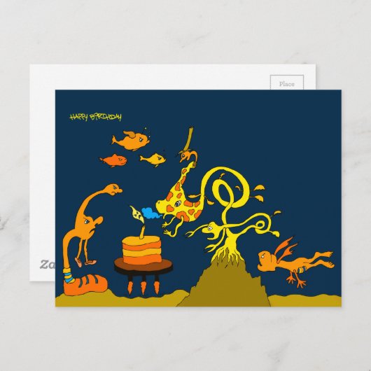 Diepe Zee Birthday 5x7.jpg Briefkaart (Voorkant / Achterkant)