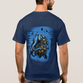 Diepe Zee Diver Octopus Attack Nautical Ocean T-Sh T-shirt