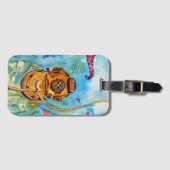 Diepe Zee duiker onderwater Bagagelabel (Voorkant (horizontaal))