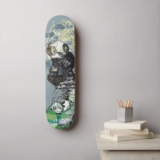 Diepe zee-duiker skateboard (Muurkunst)