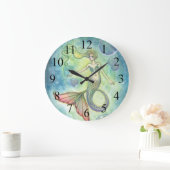 Diepe Zee Galaxy Mermaid Wall Clock Grote Klok (Huis)
