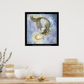 Diepe Zee Moon Mermaid Poster Print (Keuken)