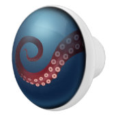 Diepe Zee Octopus Steampunk Nautical Fantasy Keramische Knop (Rechts)