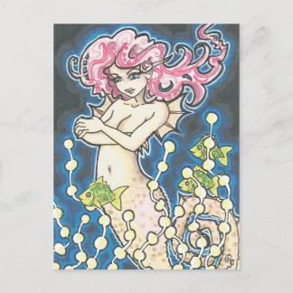 Diepe Zee Paarden Mermaid Fantasy Art Briefkaart