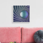 Diepe Zee — Spirals Canvas afdrukken (Insitu (Woonkamer))