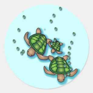Diepe Zee Turtles Sticker