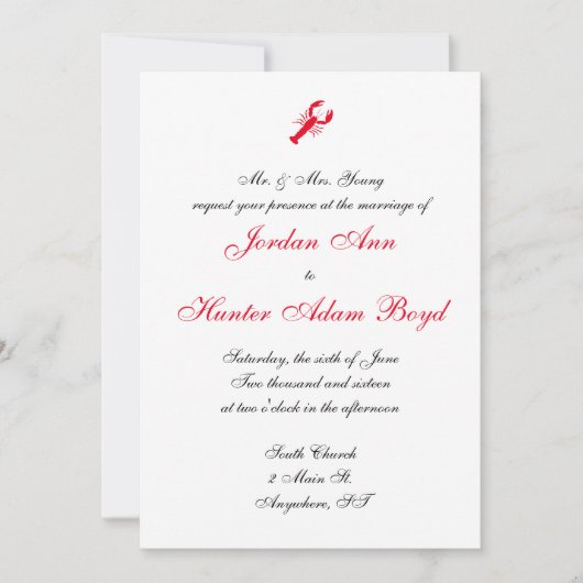 "Diepe Zee" Wedding-uitnodigingen Kaart (Voorkant)