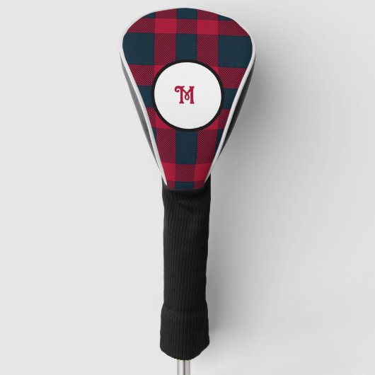 Dieprode buffelvlecht golfheadcover (Voorkant)
