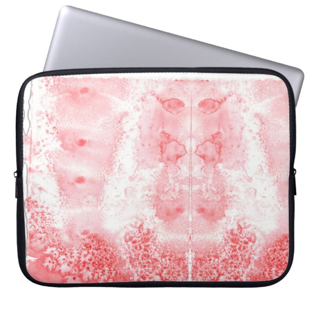 Dieprode Echos Laptop Sleeve (Voorkant)