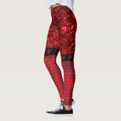Dieprode nep glinsterende lichten leggings (Links)