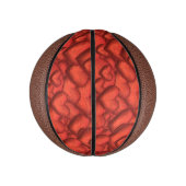 Dieprood met diepe harten mini basketbal (Verticaal)