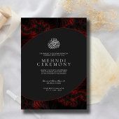 Dieprood Minimaal Elegant Zwart-Wit Moslim Islamit Kaart