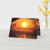 DIEPSTE SYMPATHIE kaart (Gele Bloem)