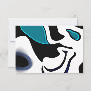 Dieptelading: Abstract Zwart, Wit & Blauw Kaart