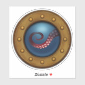 Diepzeeworm in scheepsraam Ocean Explorer Sticker (Vel)