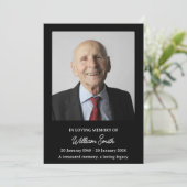 Diepzwart Herdenkingsprogramma Overlijden Programma (Staand voorkant)