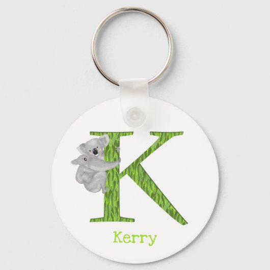 Dier ABC K is voor koala-sleutelhanger Sleutelhanger (Voorkant)