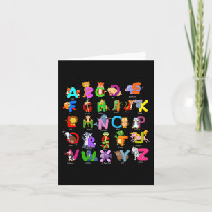 Dier Abcs Leren Kleuterschool Leraar Kaart