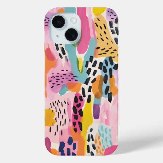 Dier Abstract Modern Retro Kleurrijk Case-Mate iPhone Case (Achterkant)