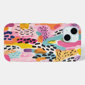 Dier Abstract Modern Retro Kleurrijk Case-Mate iPhone Case (Achterkant (horizontaal))