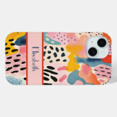 Dier Abstract Modern Retro Kleurrijk Case-Mate iPhone Case (Achterkant (horizontaal))