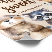 Dier Baby shower Baby's zijn Zoet Teken Poster (Hoek)