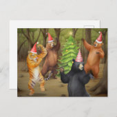 Dier Beer Tijger Kerstfeest Feestdagenkaart (Voorkant / Achterkant)