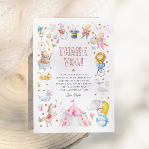 Dier Circus Carnaval Foto Verjaardagsfeest Bedankkaart