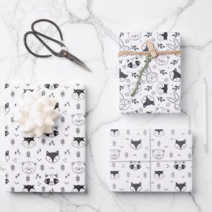 Dier Cute Illustratie Inpakpapier Vel