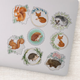 Dier en Krans op maat gesneden vinyl sticker