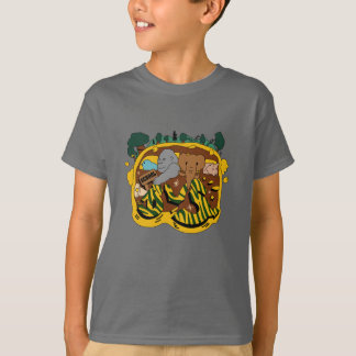 Dier gaat met de bus naar school graffiti t-shirt