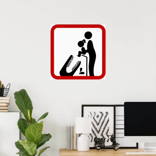 Dier geen dochter aan de Krokodilentuin. Poster (Thuiskantoor)