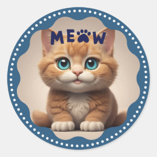 Dier huisdier schattig kat ronde sticker