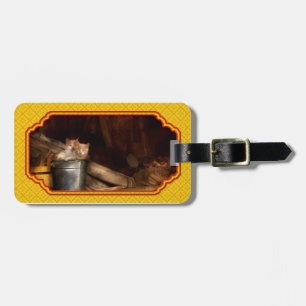 Dier - Kat - Emmer vol plezier Bagagelabel