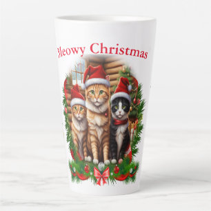 Dier Kerstmis cute katten Latte Mok