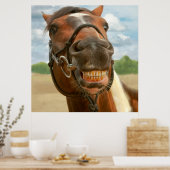 Dier - Paarden - Ik heb eindelijk mijn steun van d Poster (Keuken)