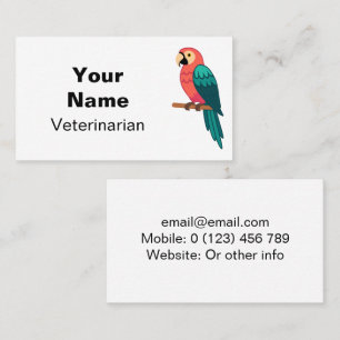 Dier, Papegaai, Vogel Afbeelding Visitekaartje