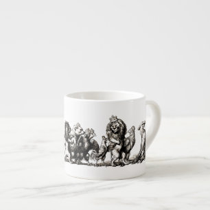 Dier Schattig Kunst Eenhoorn Olifant Leeuw Dierent Espresso Kop