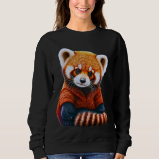 Dier T-shirt, rode panda Trui