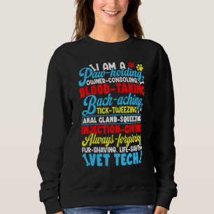 Dier Tech Ik Ben Een Poot Vasthoudende Veterinaire Trui