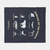 Dier van de World Exotic Wildlife Names Fleece Deken (Voorkant (Horizontaal))